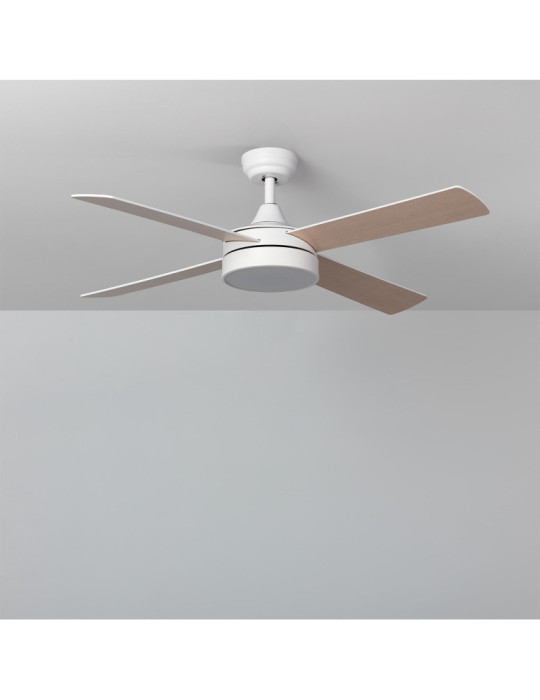 Ventilateur de Plafond Silencieux Timor Blanc 132cm Moteur DC