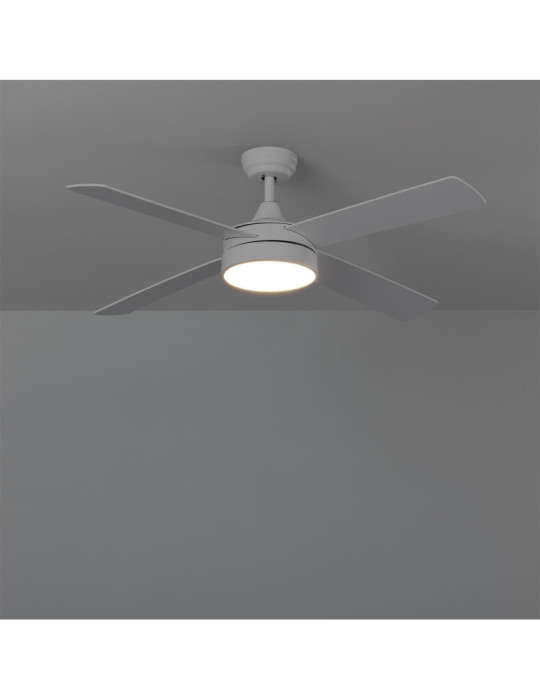 Ventilateur de Plafond Silencieux Timor Blanc 132cm Moteur DC