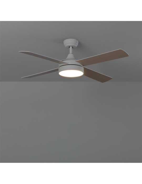 Ventilateur de Plafond Silencieux Timor Blanc 132cm Moteur DC