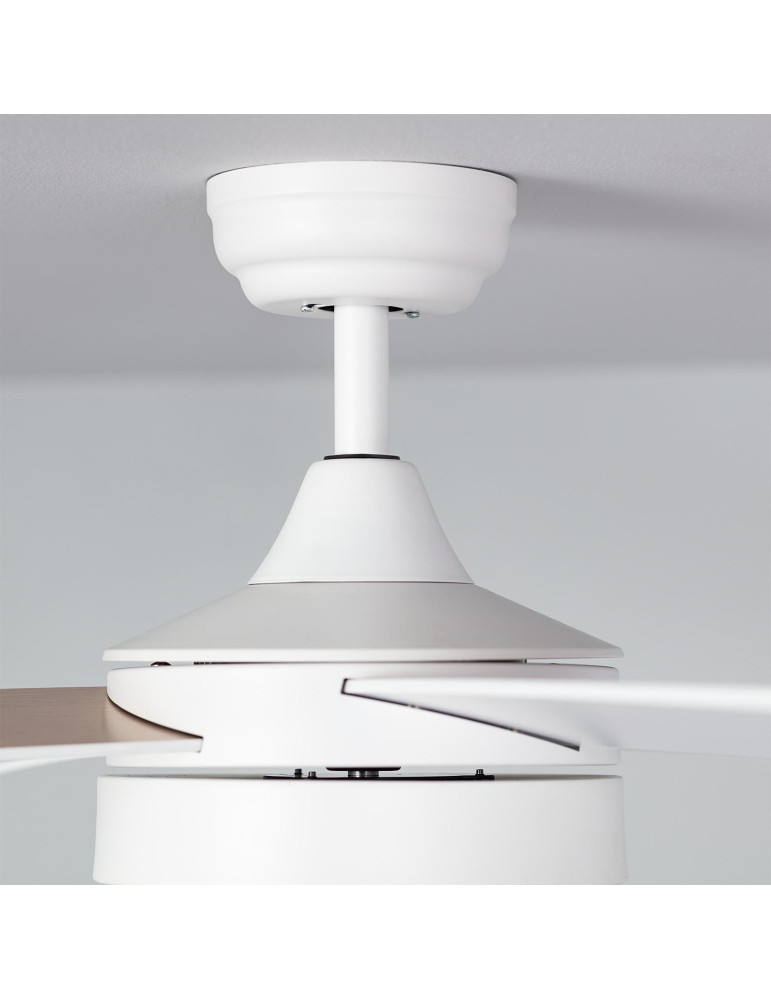 Ventilateur de Plafond Silencieux Timor Blanc 132cm Moteur DC