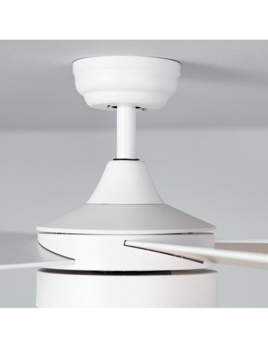 Ventilateur de Plafond Silencieux Timor Blanc 132cm Moteur DC