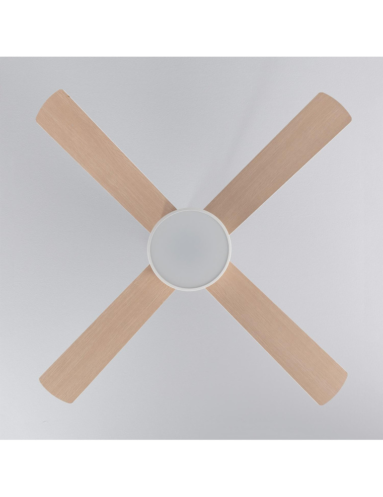 Ventilateur de Plafond Silencieux Timor Blanc 132cm Moteur DC