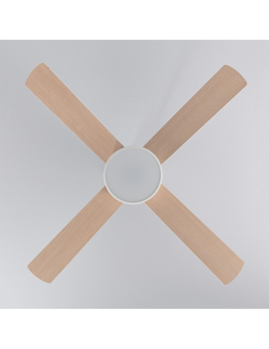 Ventilateur de Plafond Silencieux Timor Blanc 132cm Moteur DC