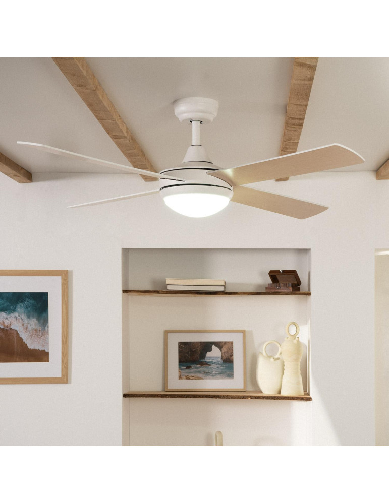 Ventilateur de plafond Silencieux Blanc Navy 132cm Moteur DC