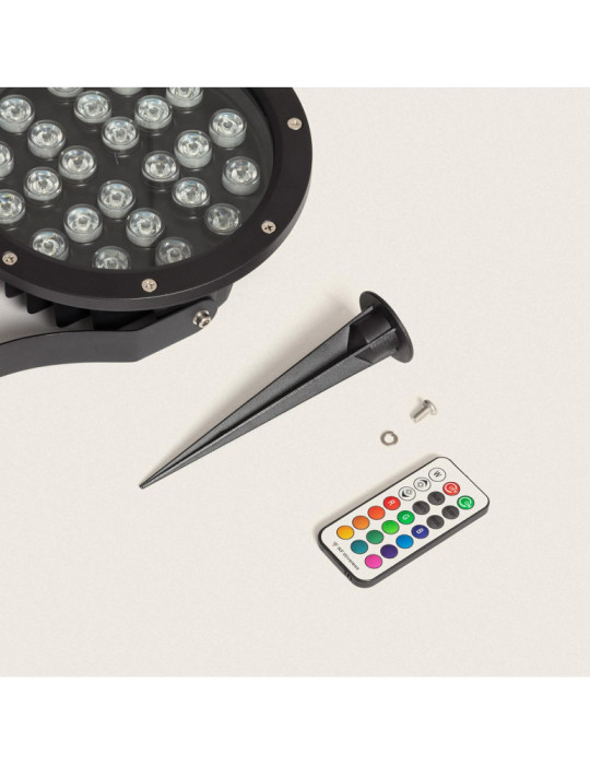 Spot Extérieur LED 24W RGB Colmar sur Piquet