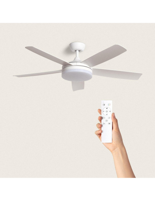 Ventilateur de Plafond Silencieux Patroclo Blanc 132cm Motor DC