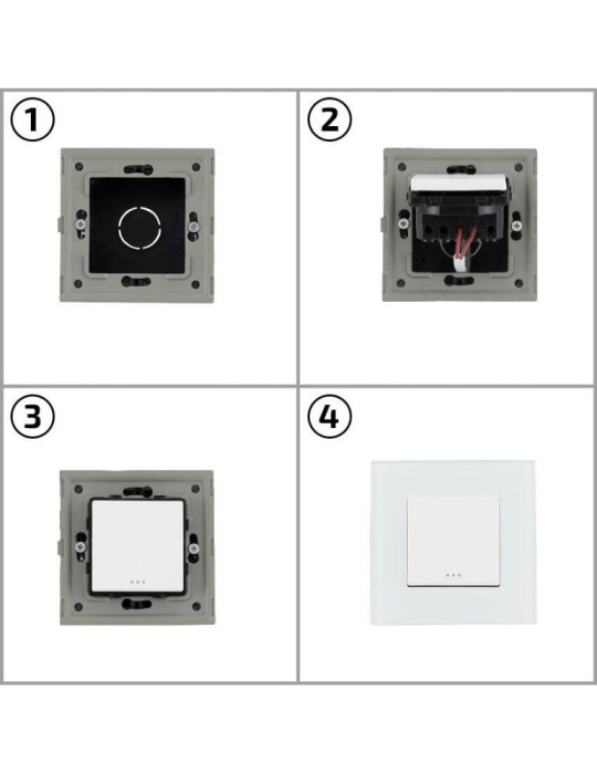 Bouton Poussoir Simple avec Cadre PC Modern