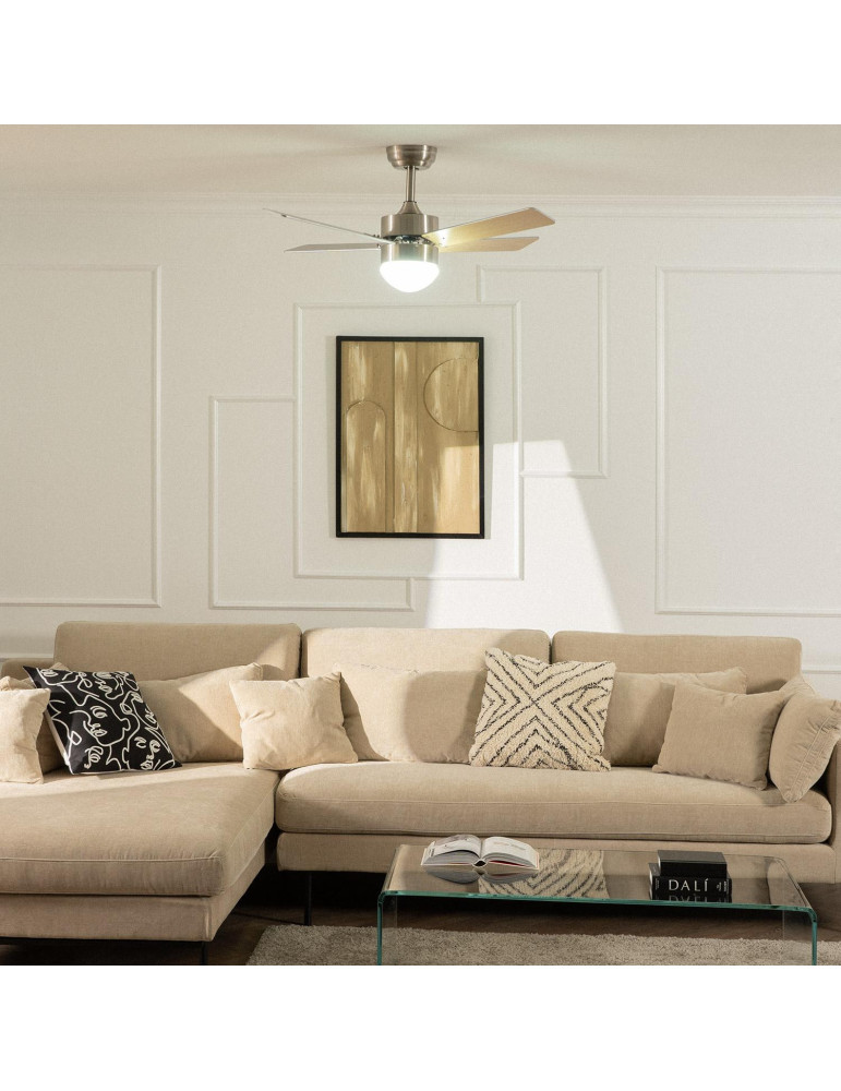 Ventilateur de Plafond Silencieux Cygnus Niquel 107cm Moteur DC WiFi