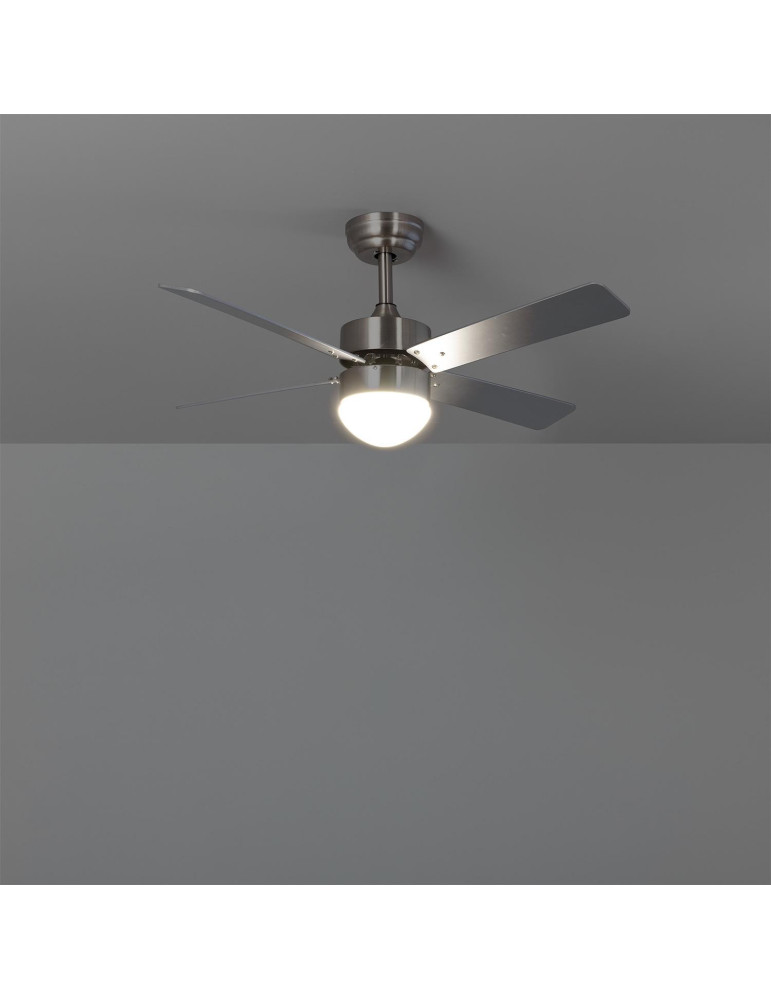 Ventilateur de Plafond Silencieux Cygnus Niquel 107cm Moteur DC WiFi