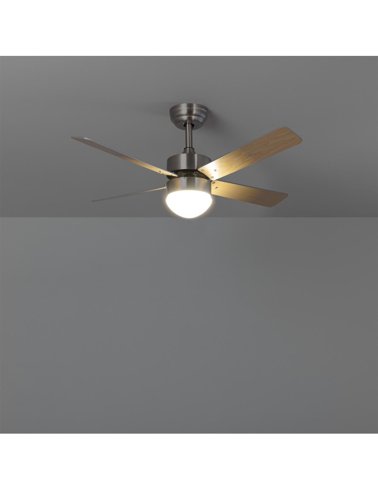 Ventilateur de Plafond Silencieux Cygnus Niquel 107cm Moteur DC WiFi