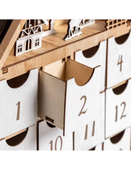 Calendrier de l'Avent LED à Piles Joulud