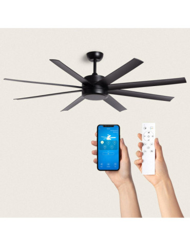 Ventilateur de Plafond Silencieux Hidra Noir 157cm Motor DC