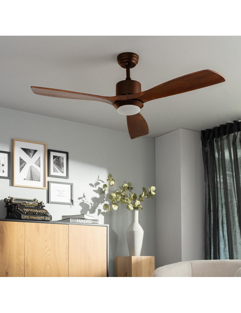 Ventilateur de plafond silencieux Forest Marron 132cm Moteur DC