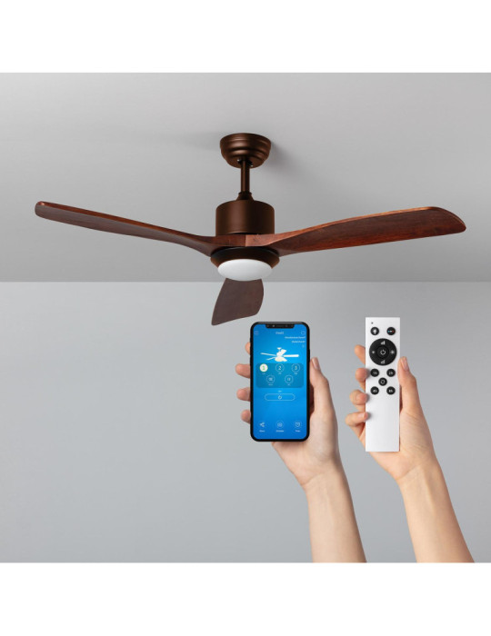 Ventilateur de plafond silencieux Forest Marron 132cm Moteur DC