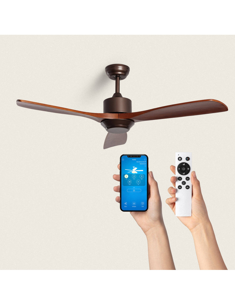 Ventilateur de plafond silencieux Forest Marron 132cm Moteur DC