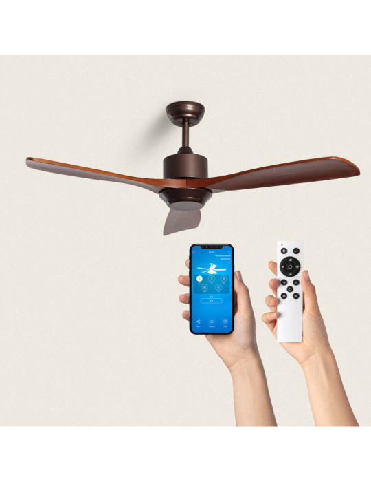 Ventilateur de plafond silencieux Forest Marron 132cm Moteur DC