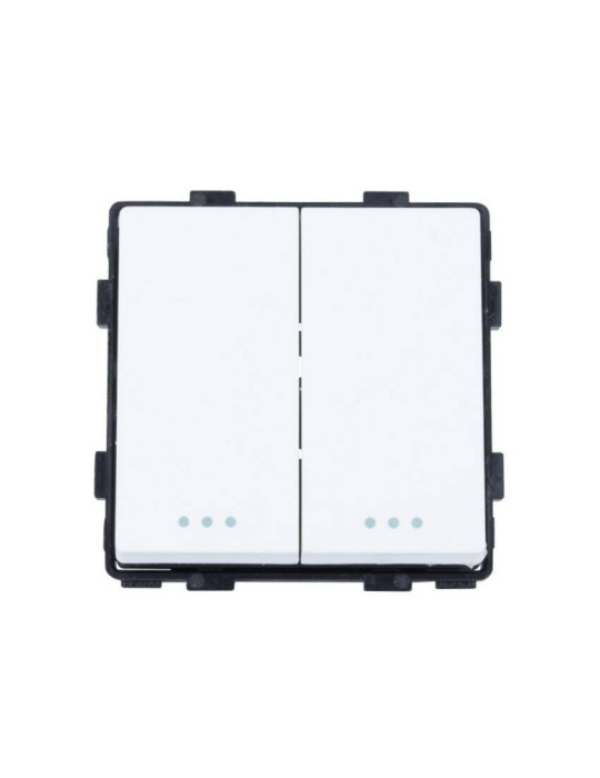 Interrupteur Double avec Plaque PC Modern