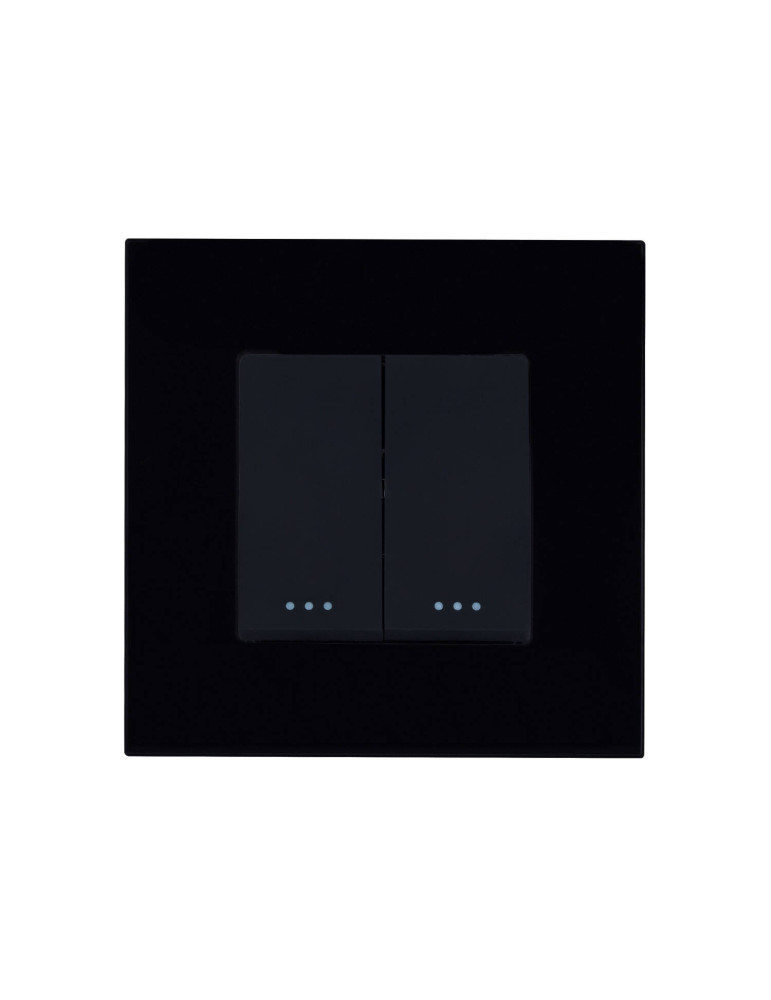 Interrupteur Double avec Plaque PC Modern Interrupteur Double avec Plaque PC Modern