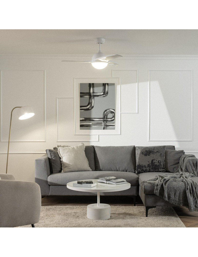 Ventilateur de Plafond Silencieux Aran Blanc 107cm Moteur DC WiFi