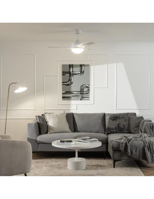 Ventilateur de Plafond Silencieux Aran Blanc 107cm Moteur DC WiFi