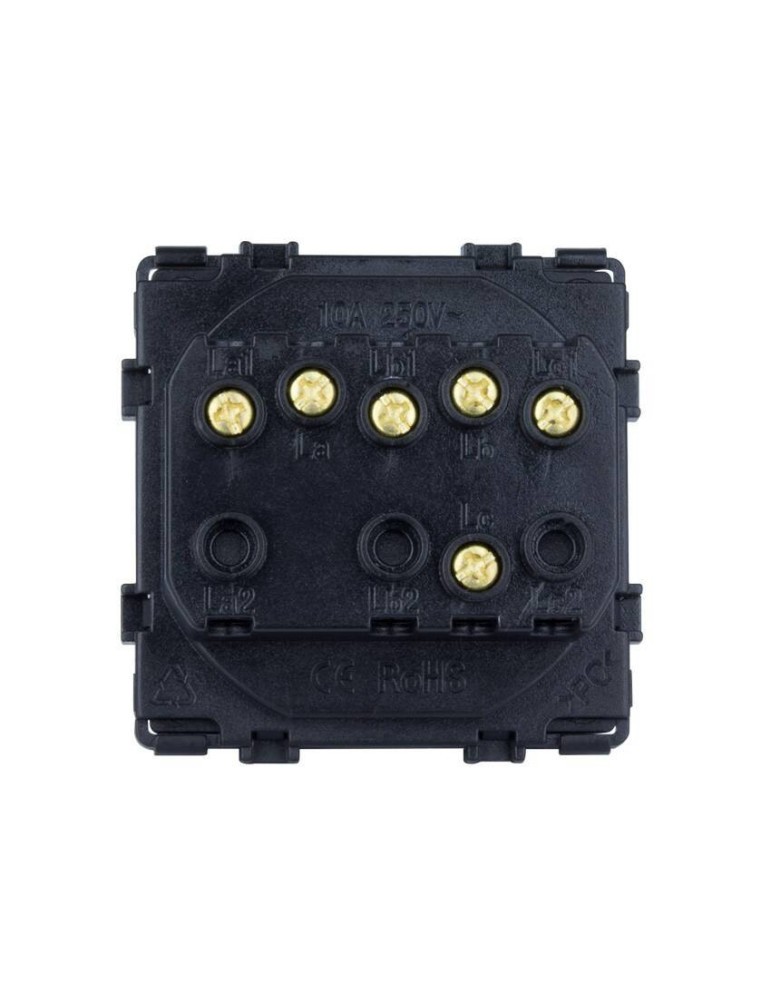 Interrupteur Triple avec Cadre PC Modern