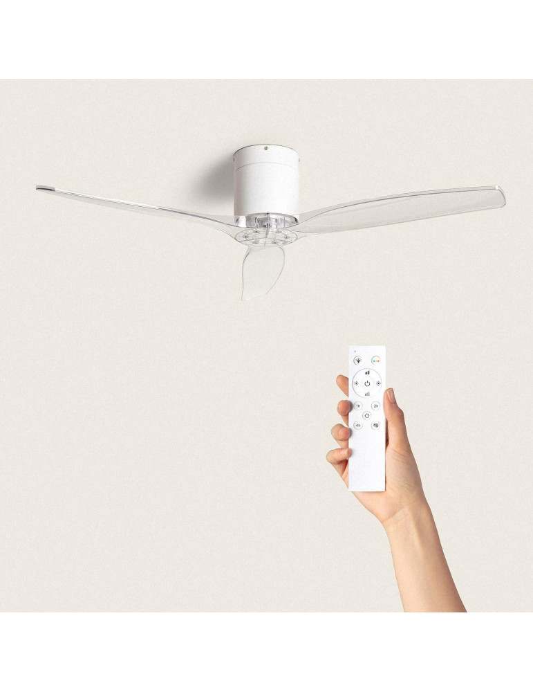 Ventilateur de Plafond Silencieux Angistri Blanc 132cm Motor DC