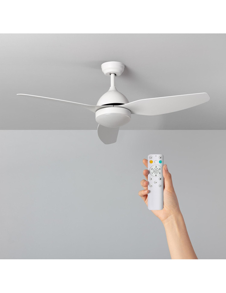 Ventilateur de Plafond Silencieux Woolworth Blanc 127cm Moteur DC