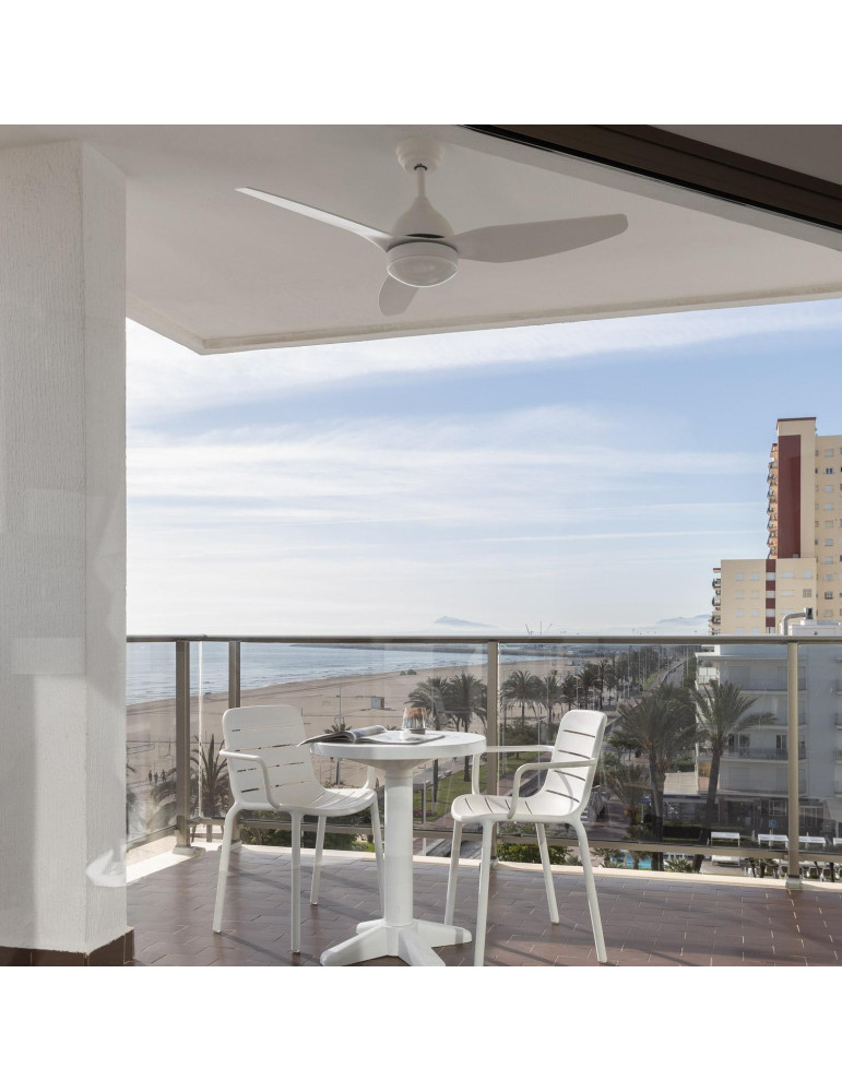 Ventilateur de Plafond Silencieux Woolworth Blanc 127cm Moteur DC