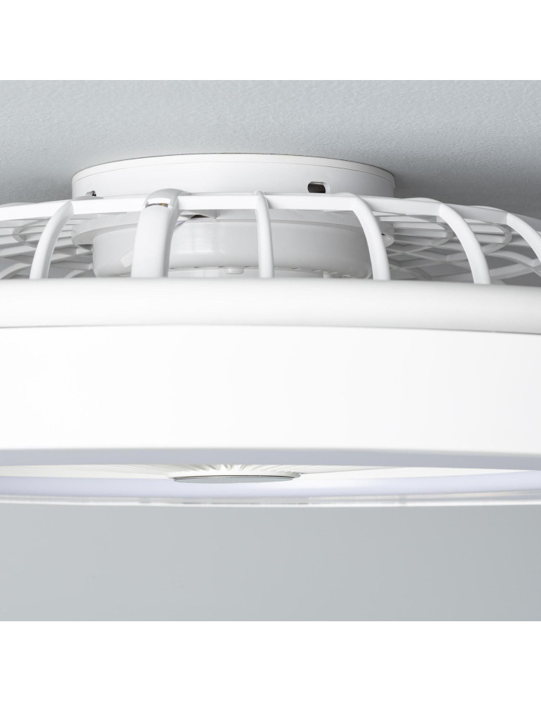 Ventilateur de Plafond Silencieux Dhalia Blanc 58cm Moteur DC