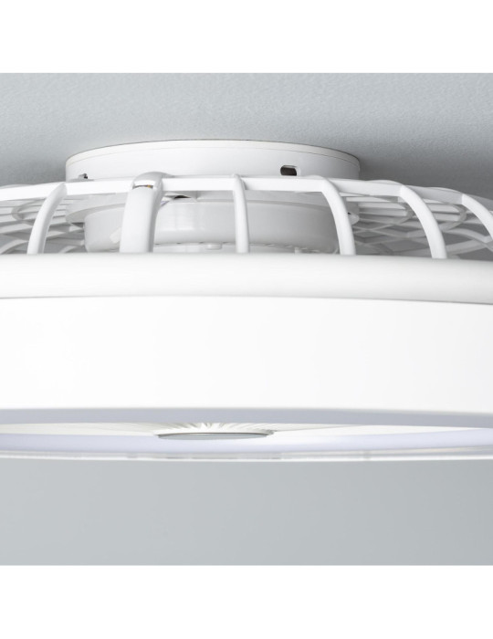 Ventilateur de Plafond Silencieux Dhalia Blanc 58cm Moteur DC