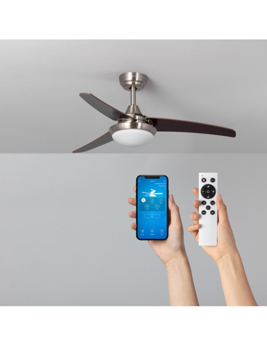 Ventilateur de Plafond Silencieux Neil Bois 107cm Moteur DC WiFi