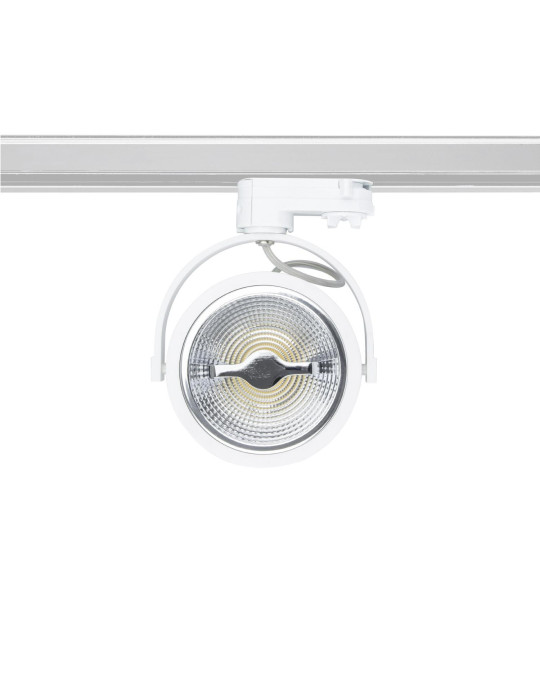 Spot LED sur Rail Blanc 35W 4000K 3135 LM + adaptateur rail 3 allumages