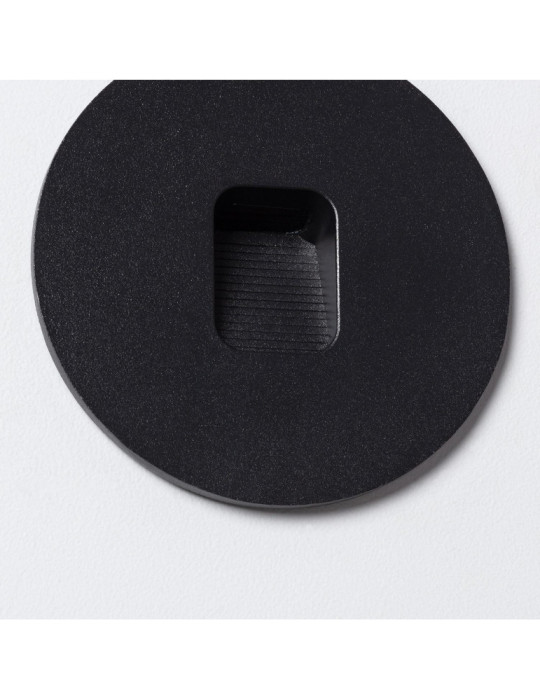 Balise LED Extérieure 2W Encastrable au Mur Ronde Grasset Noire