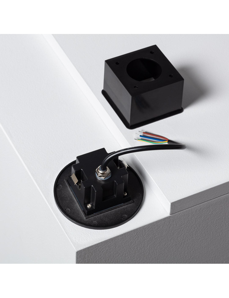 Balise LED Extérieure 2W Encastrable au Mur Ronde Grasset Noire