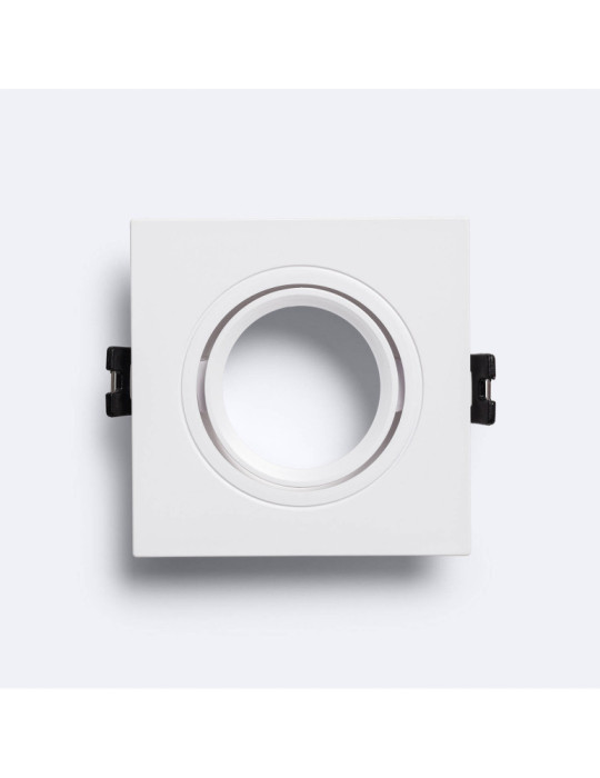 Collerette Downlight Carrée Orientable pour Ampoule LED GU10/GU5.3 Coupe Ø 75mm