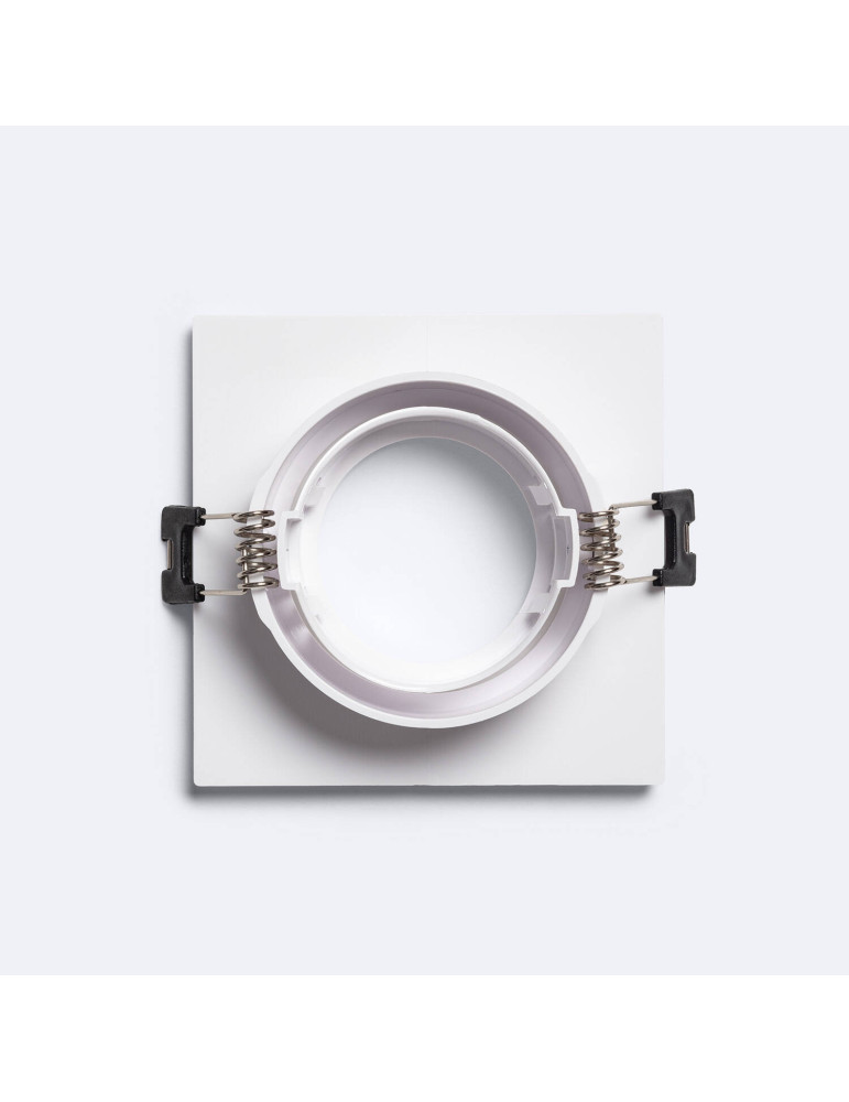 Collerette Downlight Carrée Orientable pour Ampoule LED GU10/GU5.3 Coupe Ø 75mm