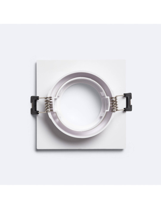 Collerette Downlight Carrée Orientable pour Ampoule LED GU10/GU5.3 Coupe Ø 75mm