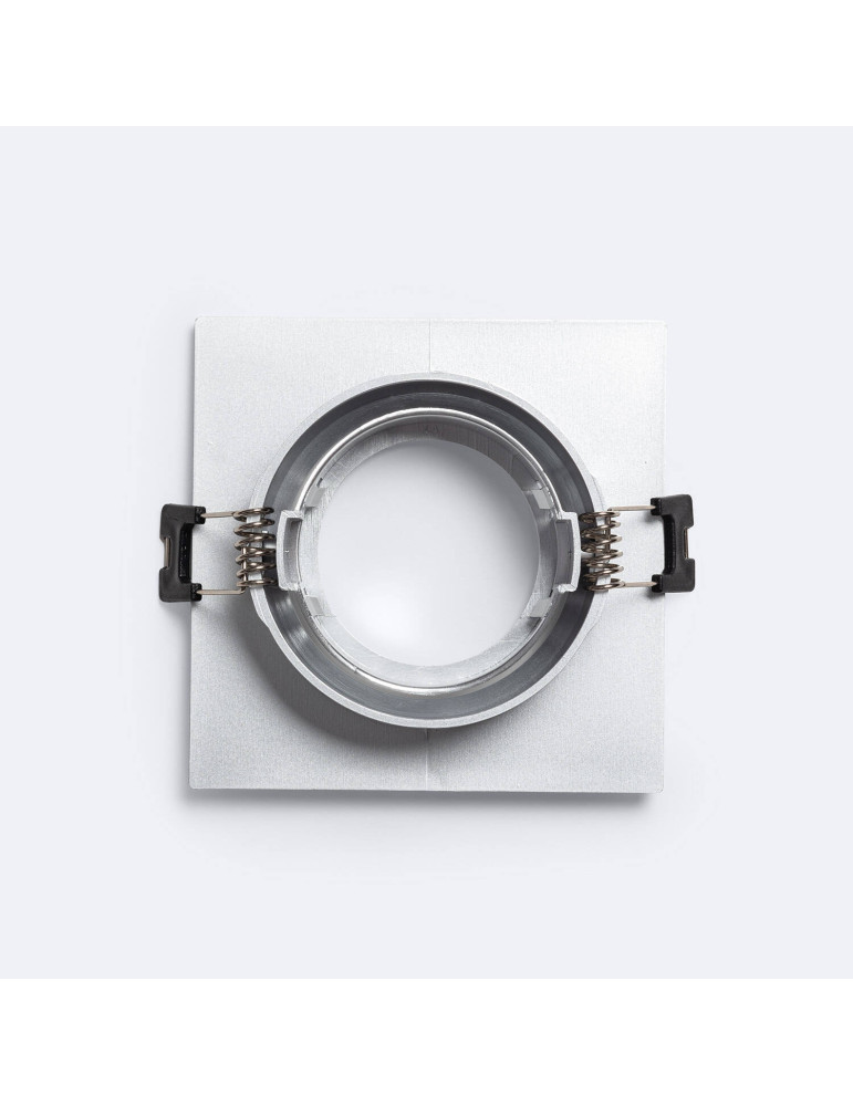 Collerette Downlight Carrée Orientable pour Ampoule LED GU10/GU5.3 Coupe Ø 75mm