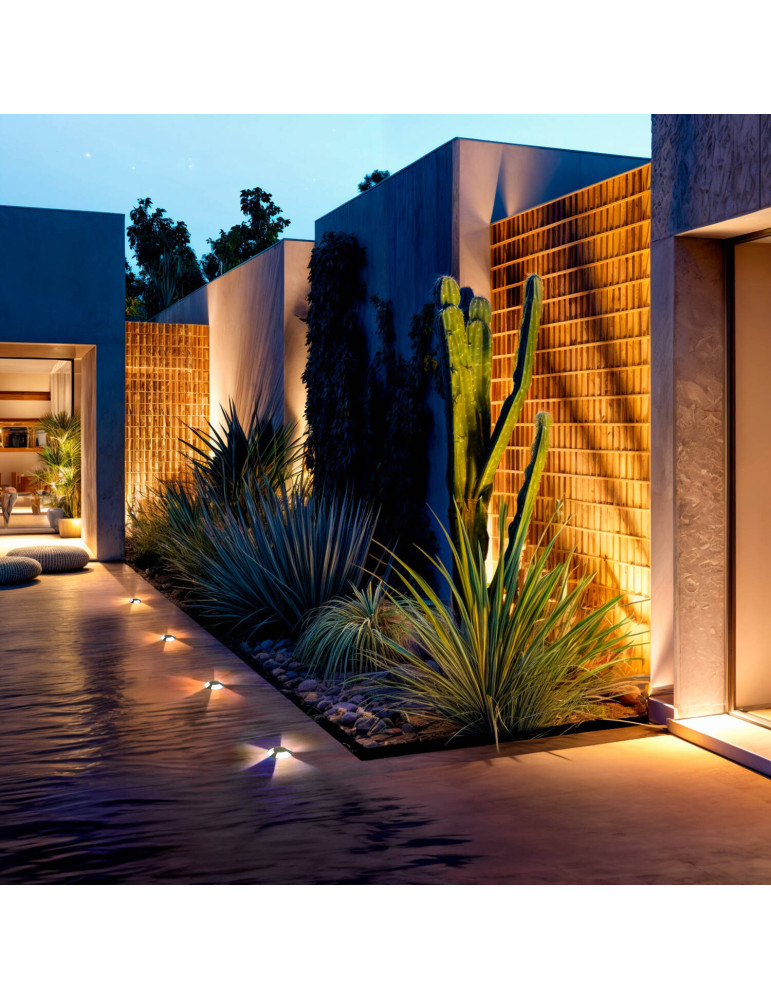 Balise Extérieure LED 1W Encastrable au Sol Letso 3L Noire