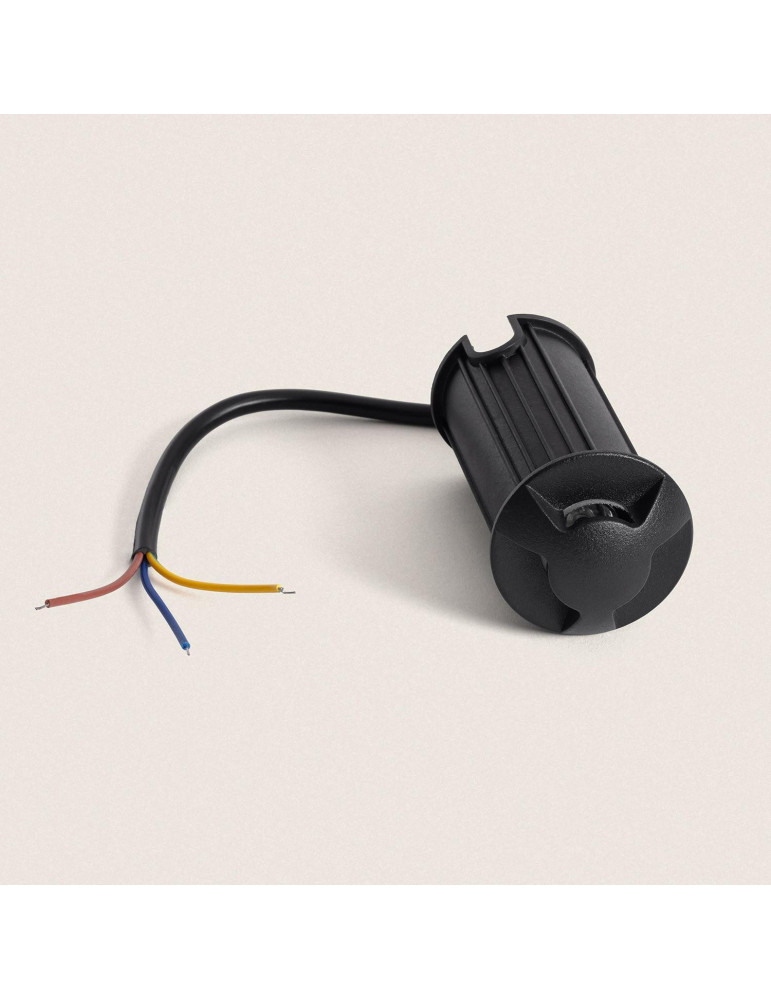 Balise Extérieure LED 1W Encastrable au Sol Letso 3L Noire