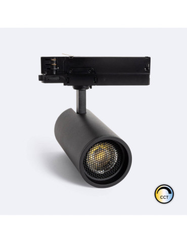 Spot LED Fasano Anti-éblouissement 30W CCT pour Rail Triphasé Dimmable Noir