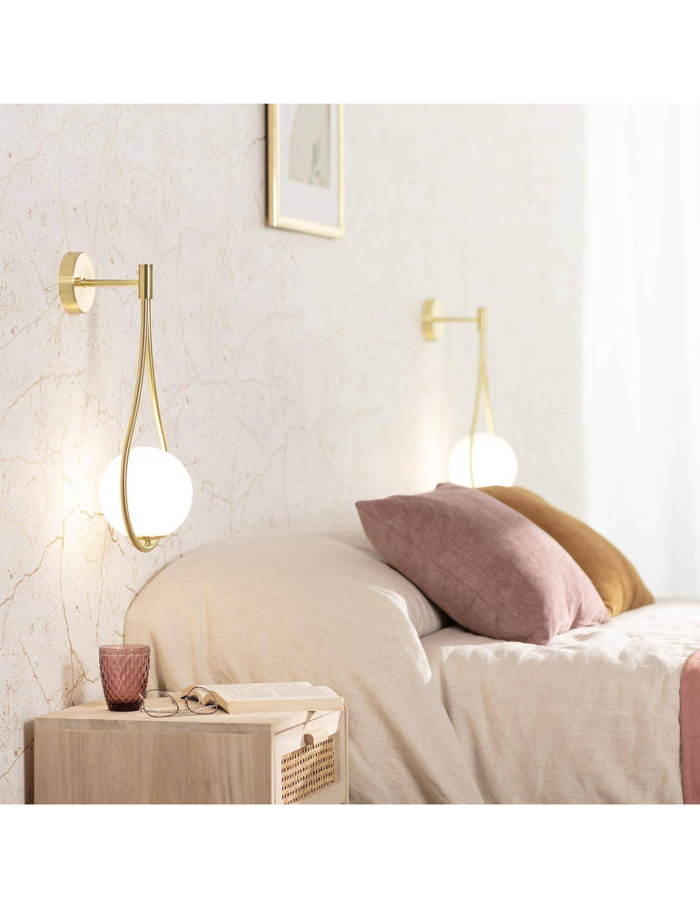 Lampe Murale Métal et Verre Moonlight
