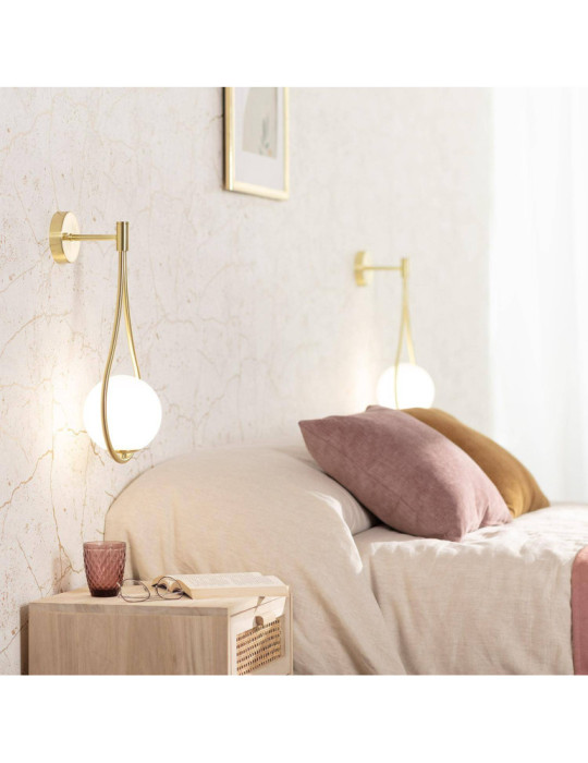 Lampe Murale Métal et Verre Moonlight