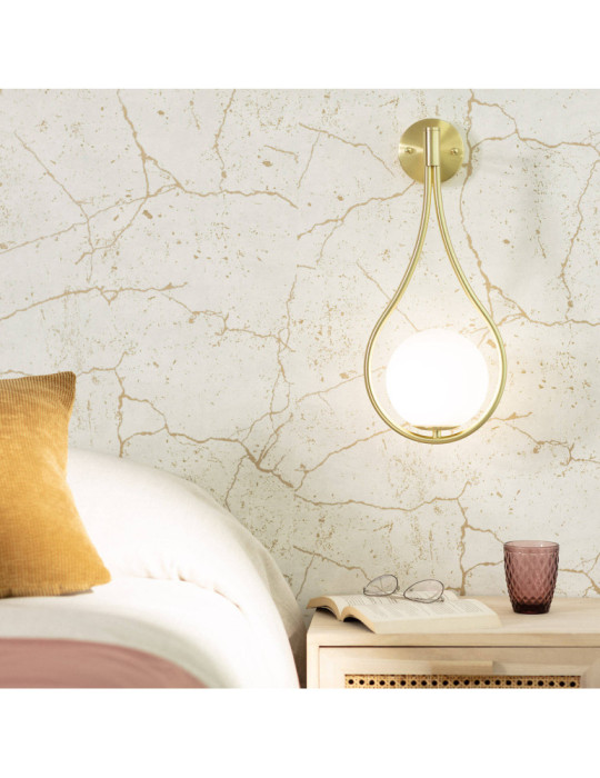 Lampe Murale Métal et Verre Moonlight