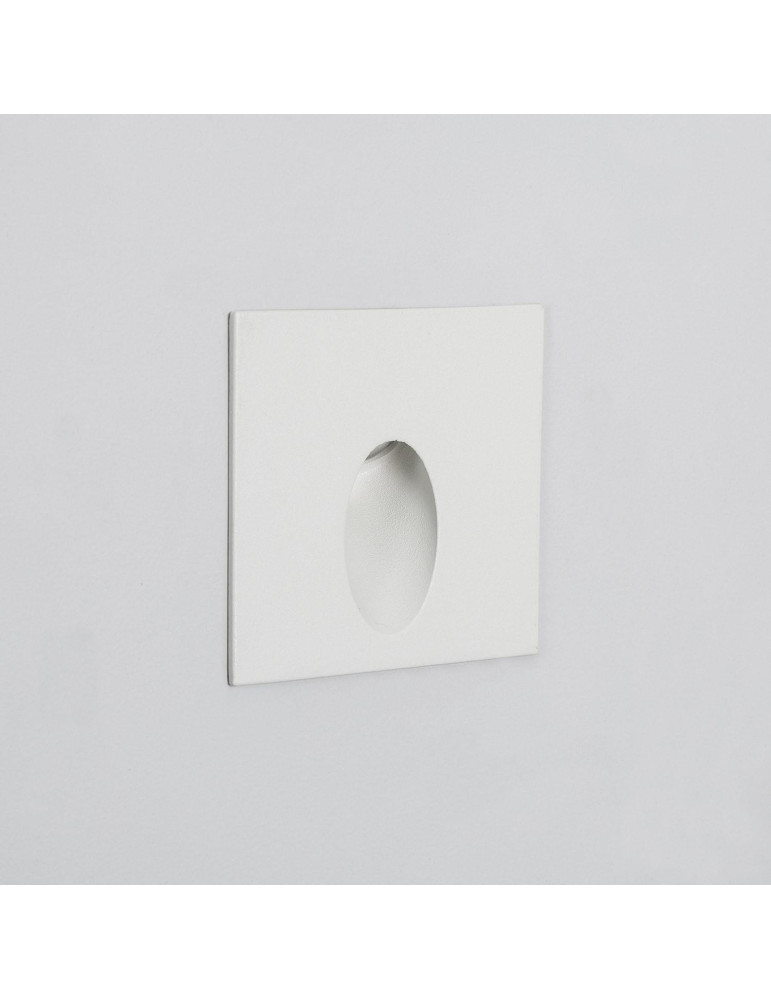 Balise Extérieure Murale LED Encastrable 3W Carrée Ellis Blanche