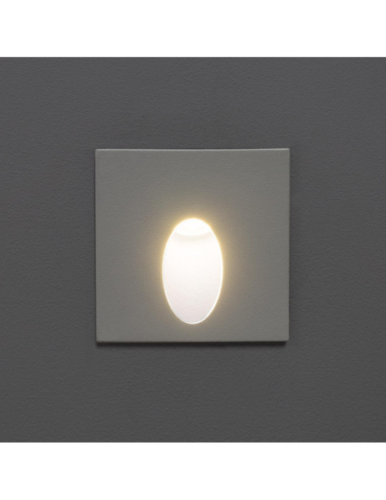 Balise Extérieure Murale LED Encastrable 3W Carrée Ellis Blanche