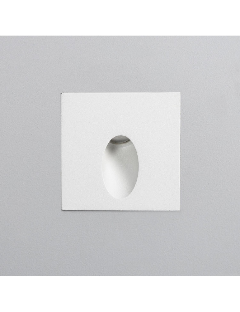 Balise Extérieure Murale LED Encastrable 3W Carrée Ellis Blanche