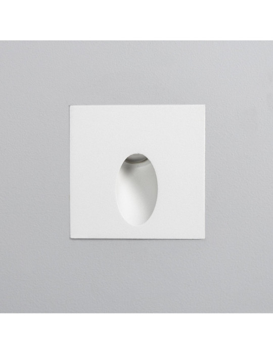 Balise Extérieure Murale LED Encastrable 3W Carrée Ellis Blanche