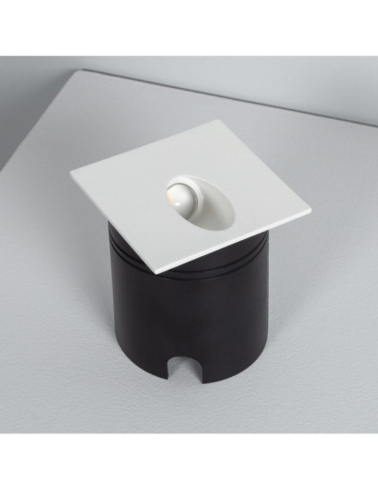 Balise Extérieure Murale LED Encastrable 3W Carrée Ellis Blanche