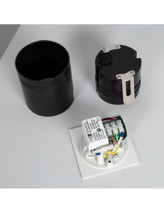 Balise Extérieure Murale LED Encastrable 3W Carrée Ellis Blanche